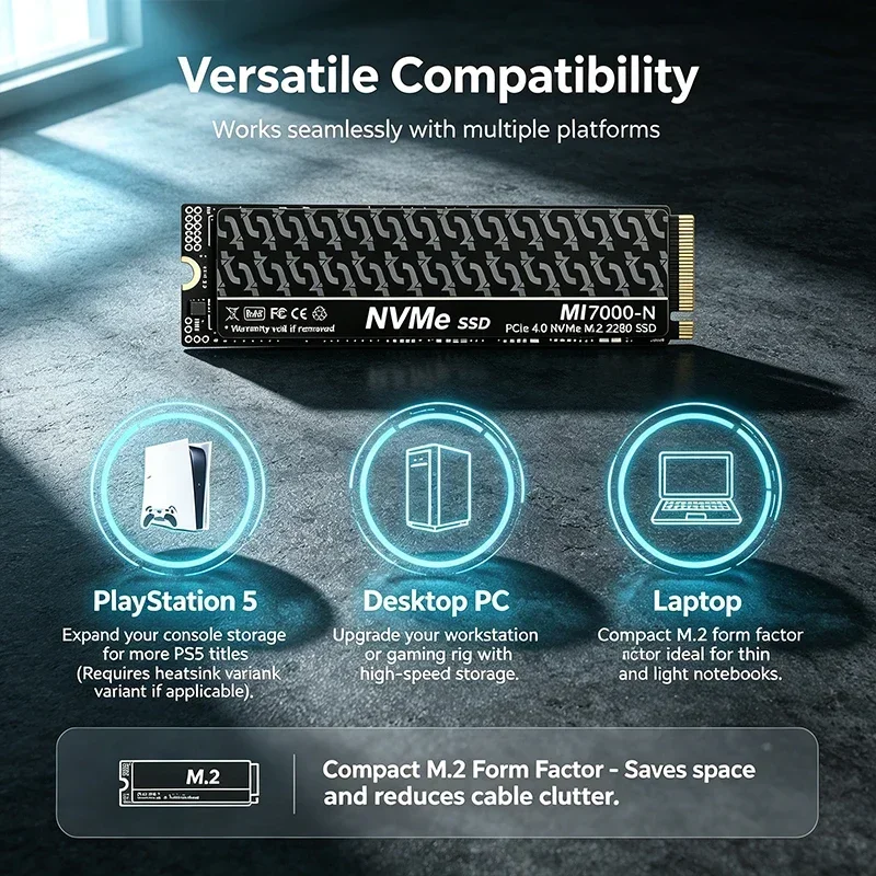 MI7000N M.2 PCIe 4.0 NVMe SSD  - M.2 Nvme 4Tb Pcie 4.0 Ssd のレビューと価格