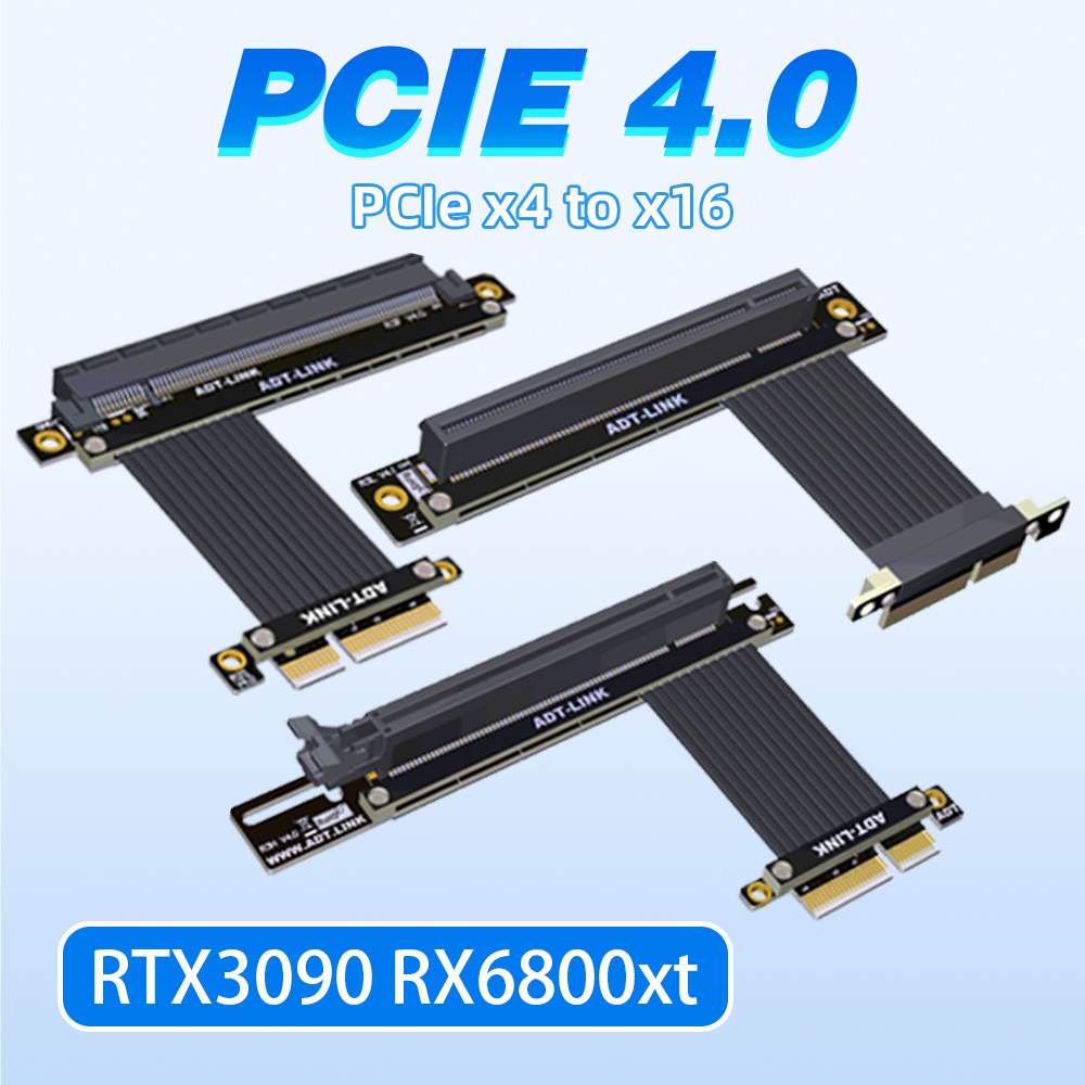 直角デュアル90 ° 延長ケーブル,4.0x4〜x16,r2 - Pcie 4.0 X16 Riser Cable 90 Degree のレビューと価格