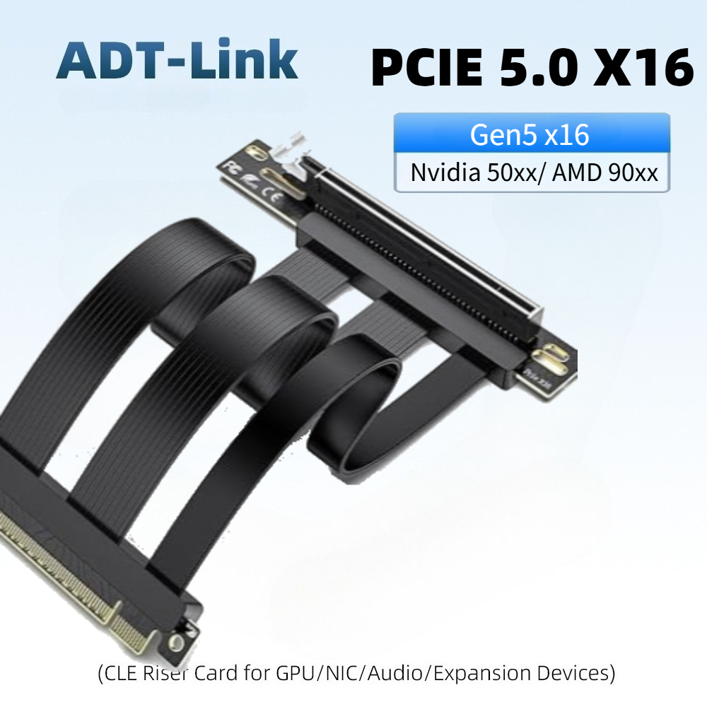PCIe 5.0 x16 ライザーケーブル。PCIe 5.0 - Pcie 4.0 X16 Riser Cable 90 Degree のレビューと価格