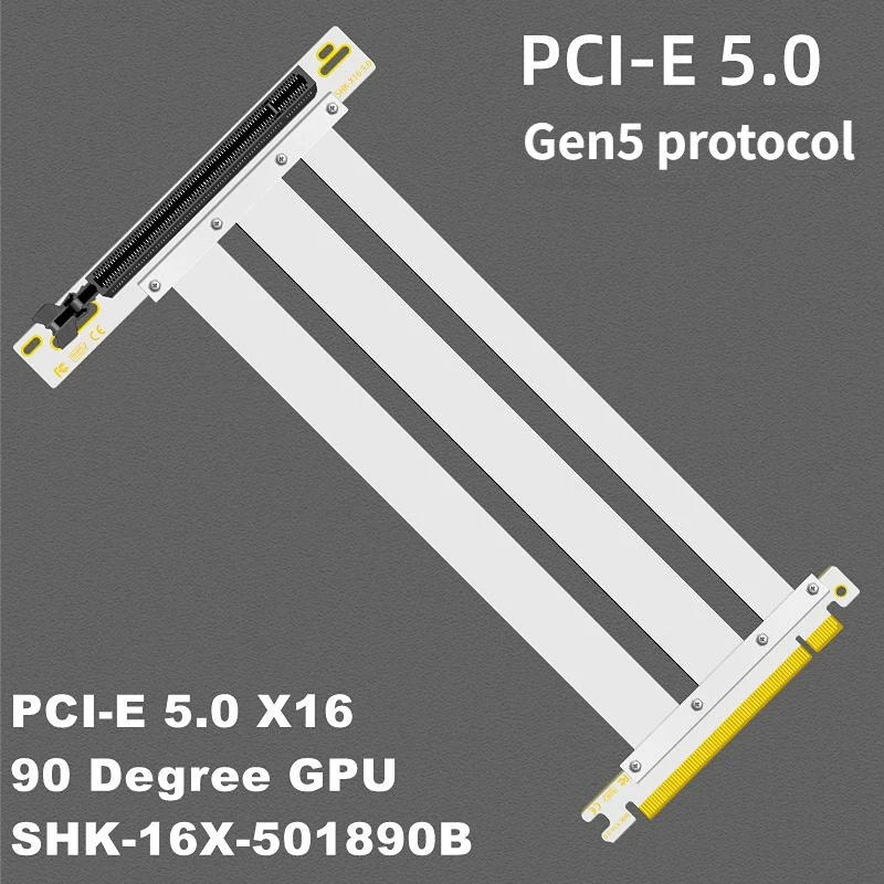 PCIe 5.0 x16 ライザーケーブル。PCIe 5.0 - Pcie 4.0 X16 Riser Cable 90 Degree のレビューと価格