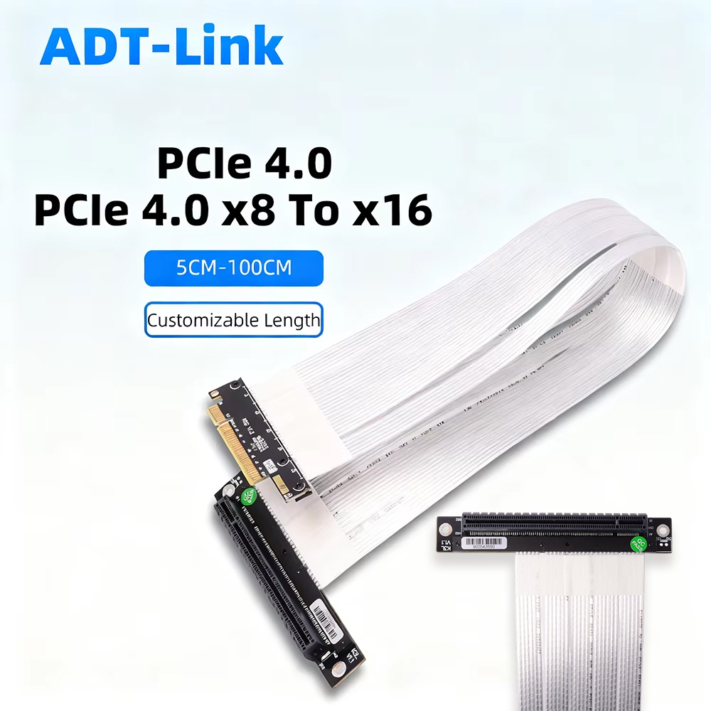 ADT-Link PCIE 4.0 / 3.0 X8 - X - Pcie 4.0 X16 Riser Cable 90 Degree のレビューと価格