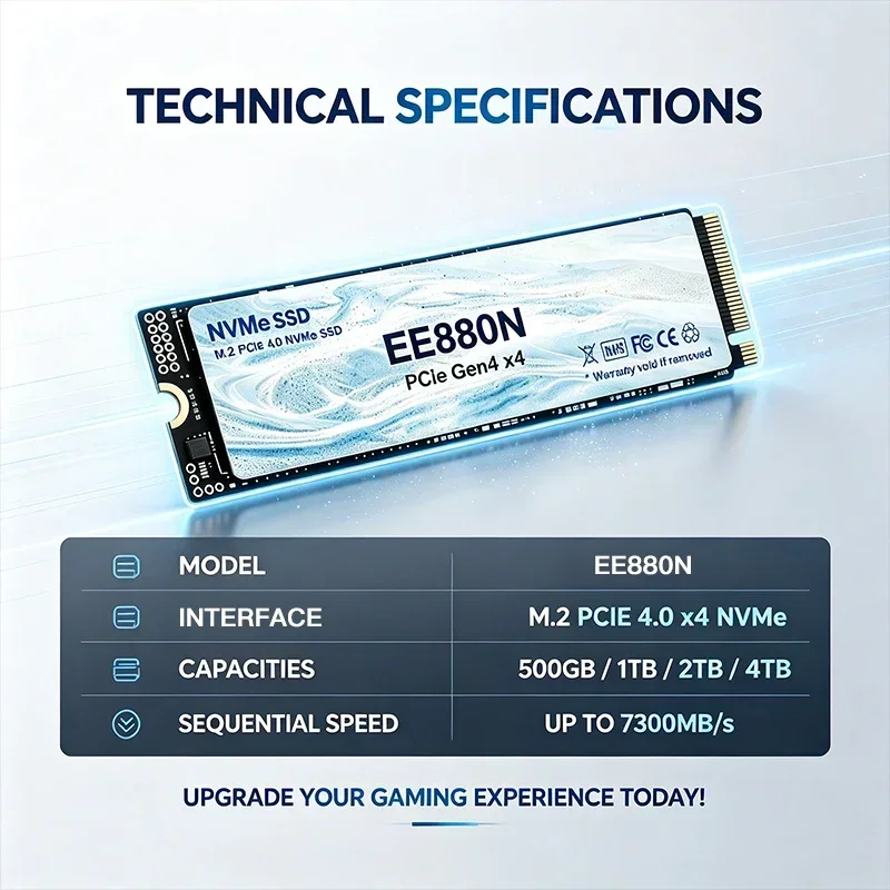 2026年型 新型EE880N 高速7300MB/s、500 - M.2 Nvme 4Tb Pcie 4.0 Ssd のレビューと価格